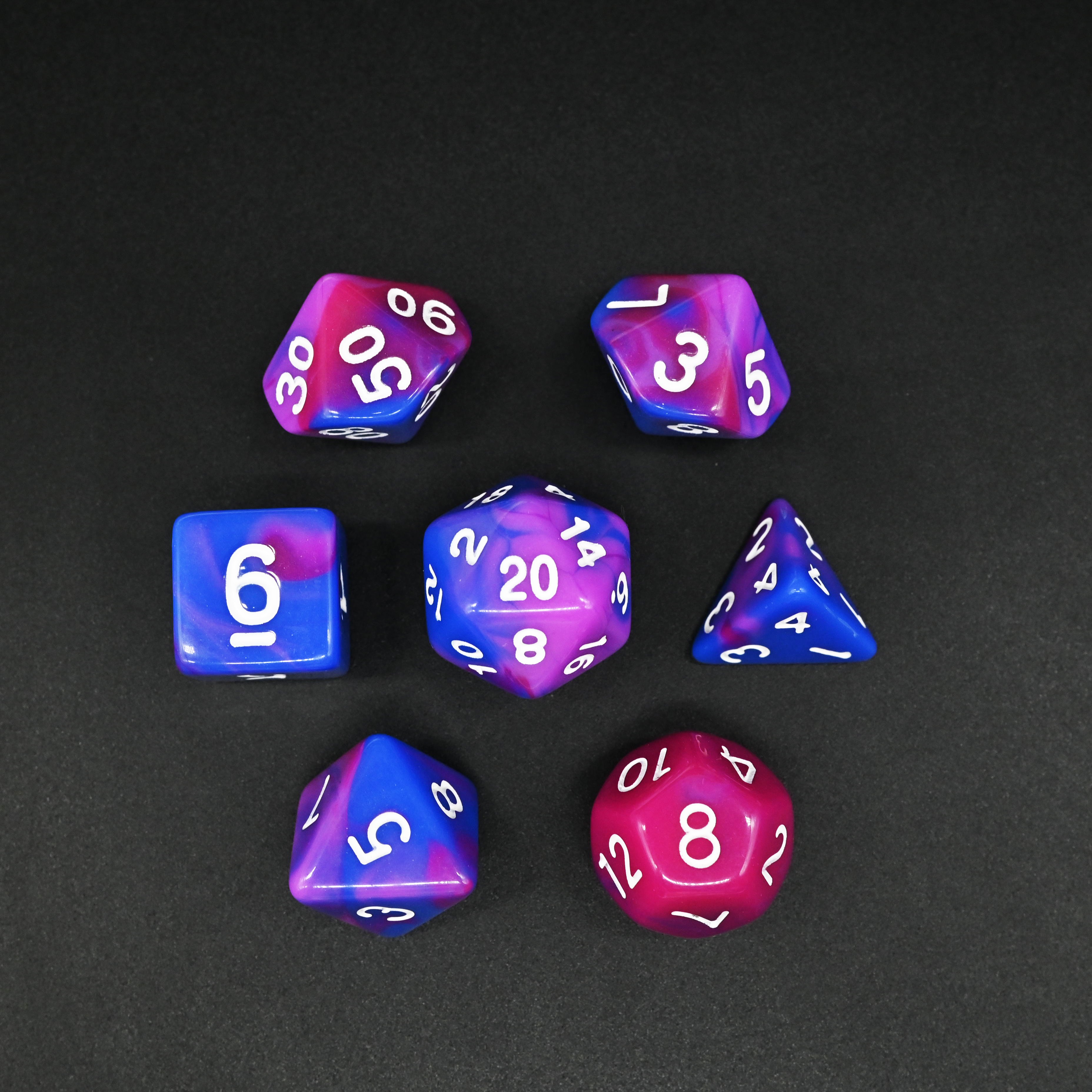 DND Dice Manufacturer Souvenir Multi Color Acrylic Polyhedral Game Dice for Role Playing