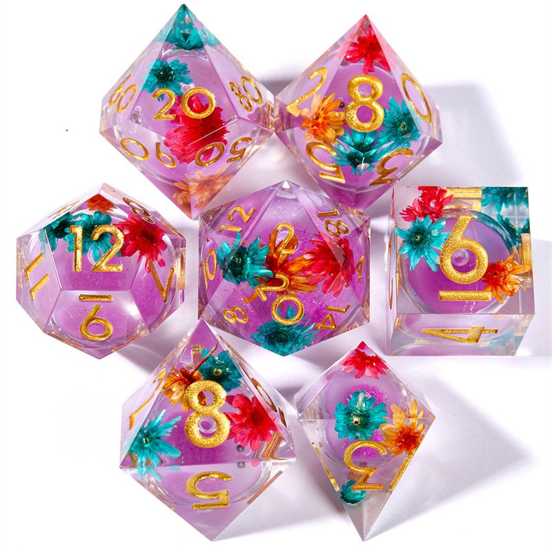 Dragon and Underground Game Dice New Luminous Liquid Core Dice