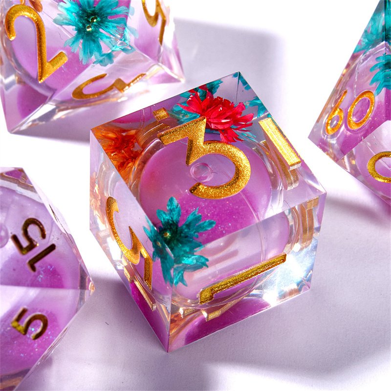 Dragon and Underground Game Dice New Luminous Liquid Core Dice