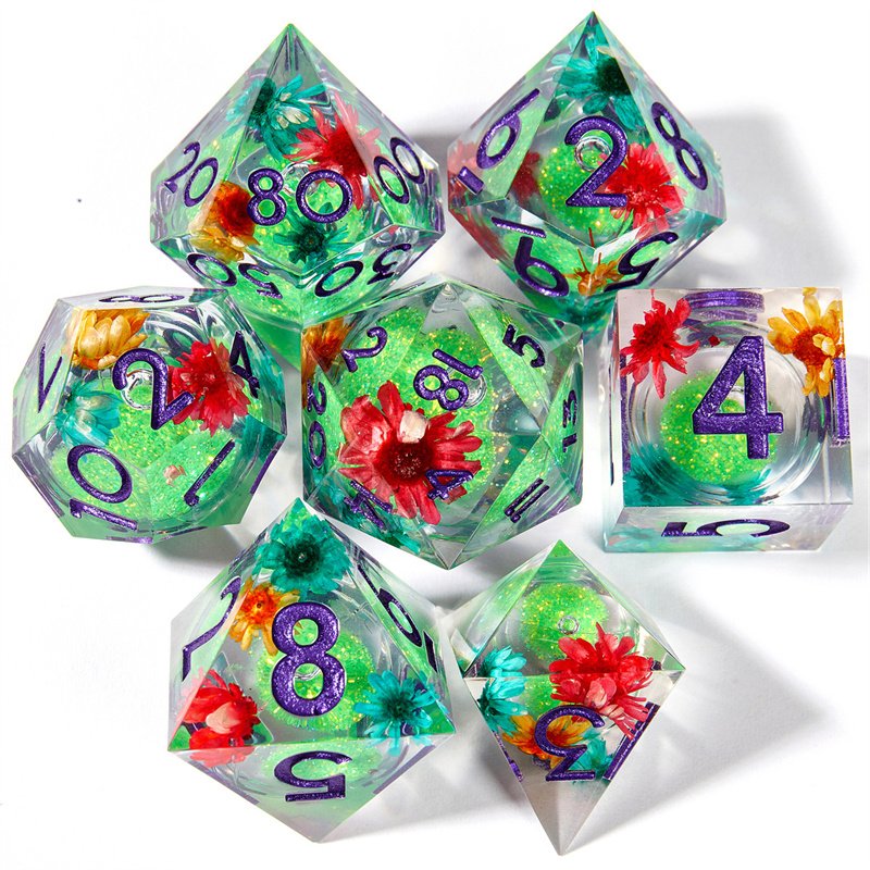 Dragon and Underground Game Dice New Luminous Liquid Core Dice