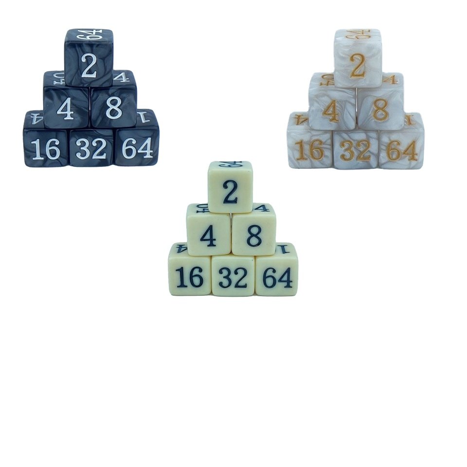 16mm right corner square Backgammon games multiple dice number 64 cube