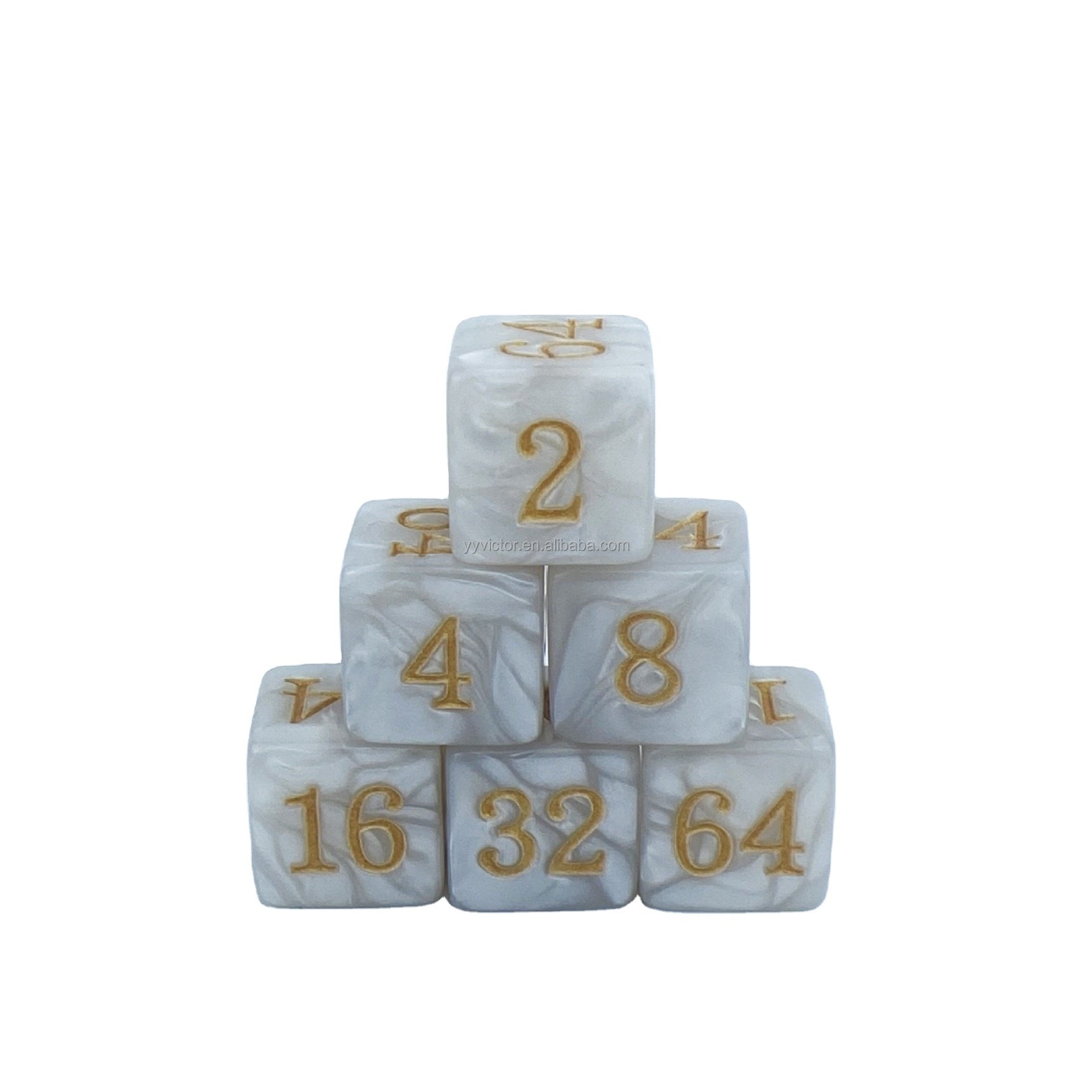 16mm right corner square Backgammon games multiple dice number 64 cube