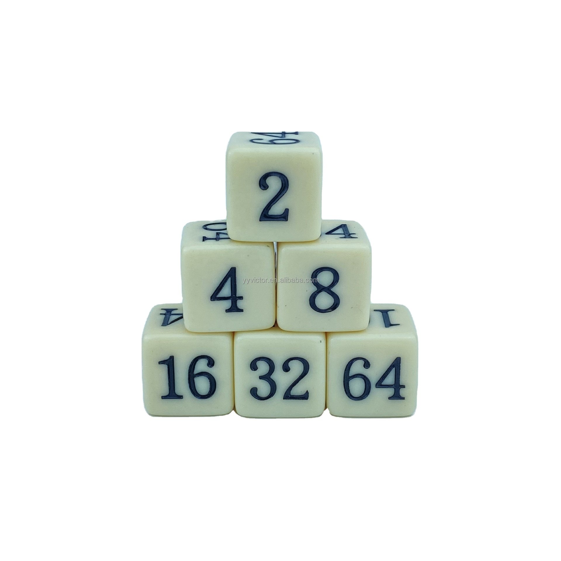 16mm right corner square Backgammon games multiple dice number 64 cube