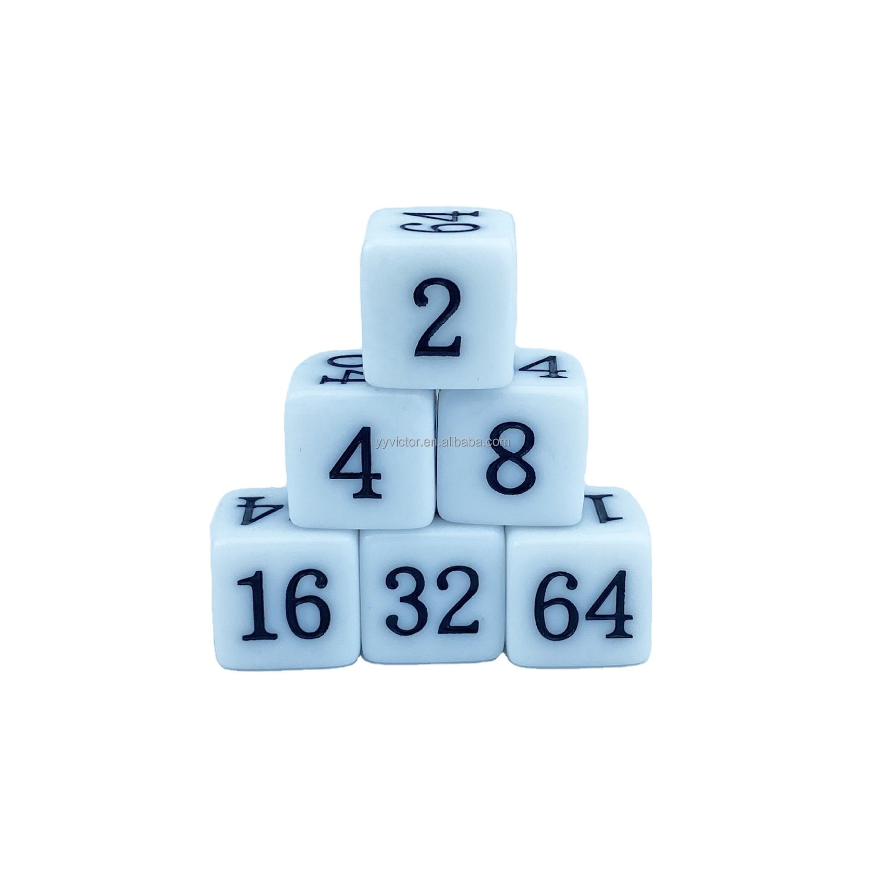 16mm right corner square Backgammon games multiple dice number 64 cube