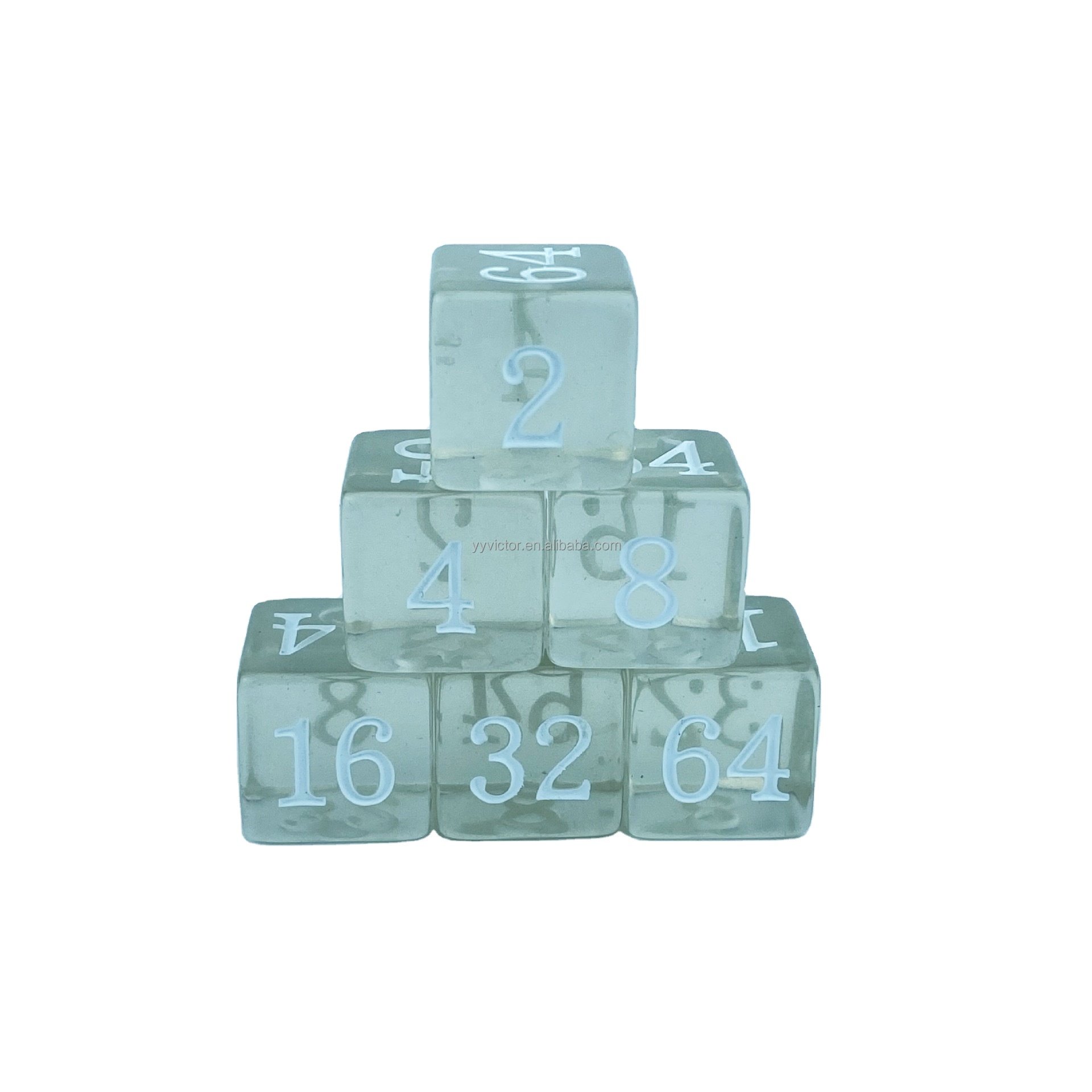 16mm right corner square Backgammon games multiple dice number 64 cube