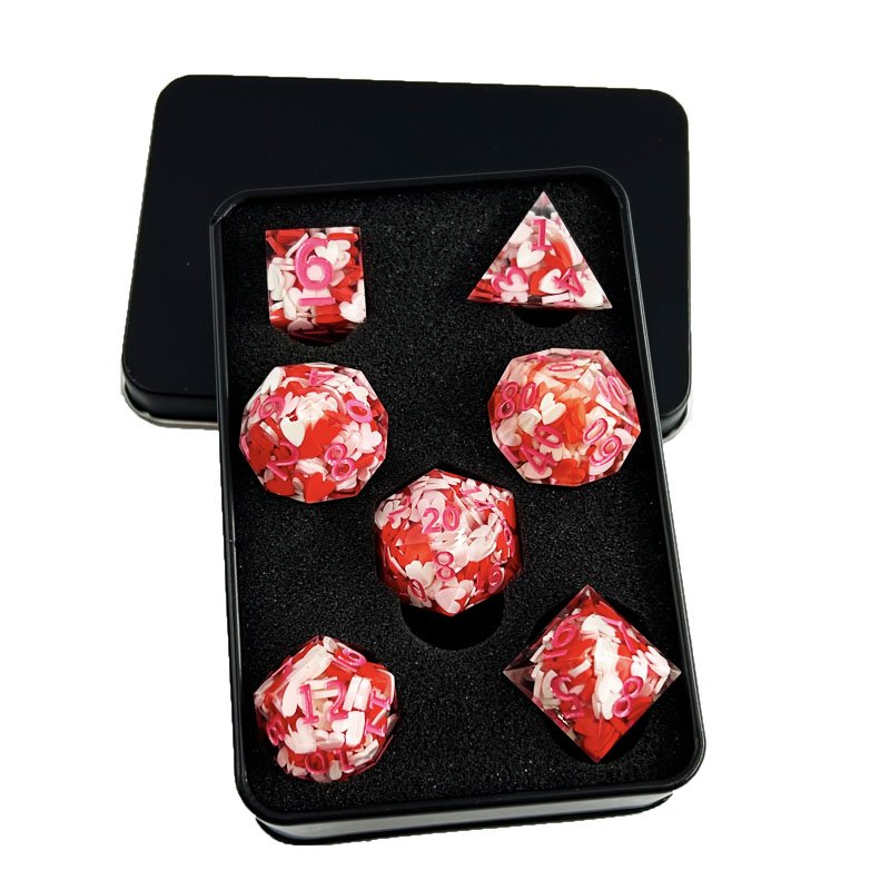 7 DND multi-sided resin dice set with sharp edge DND Dungeons & Dragons board game Board game dice