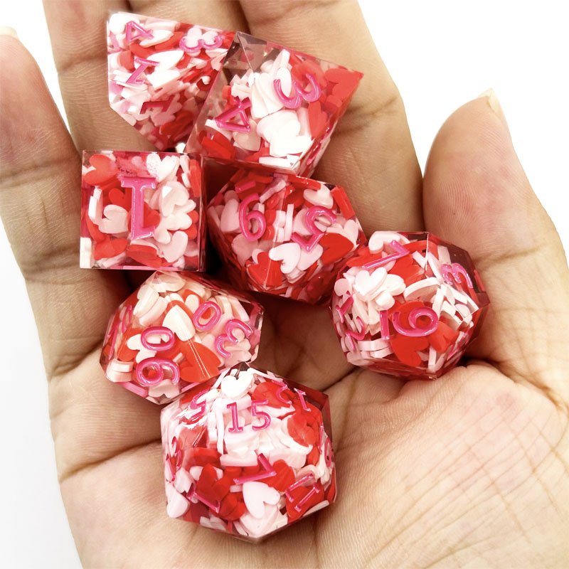 7 DND multi-sided resin dice set with sharp edge DND Dungeons & Dragons board game Board game dice