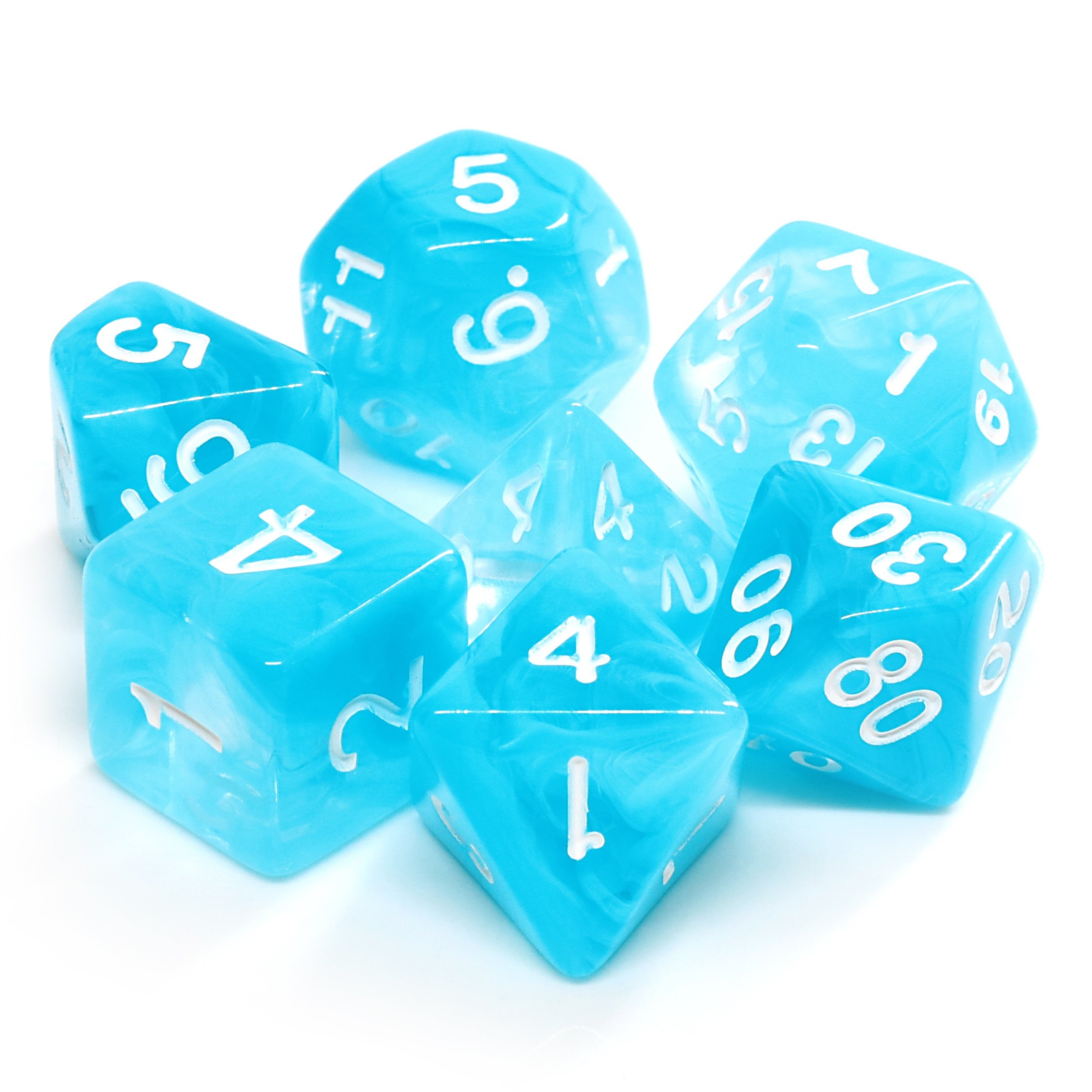 Factory Directly Hot Sale Blue Color Polyhedral Gaming DND RPG Dice For Board games