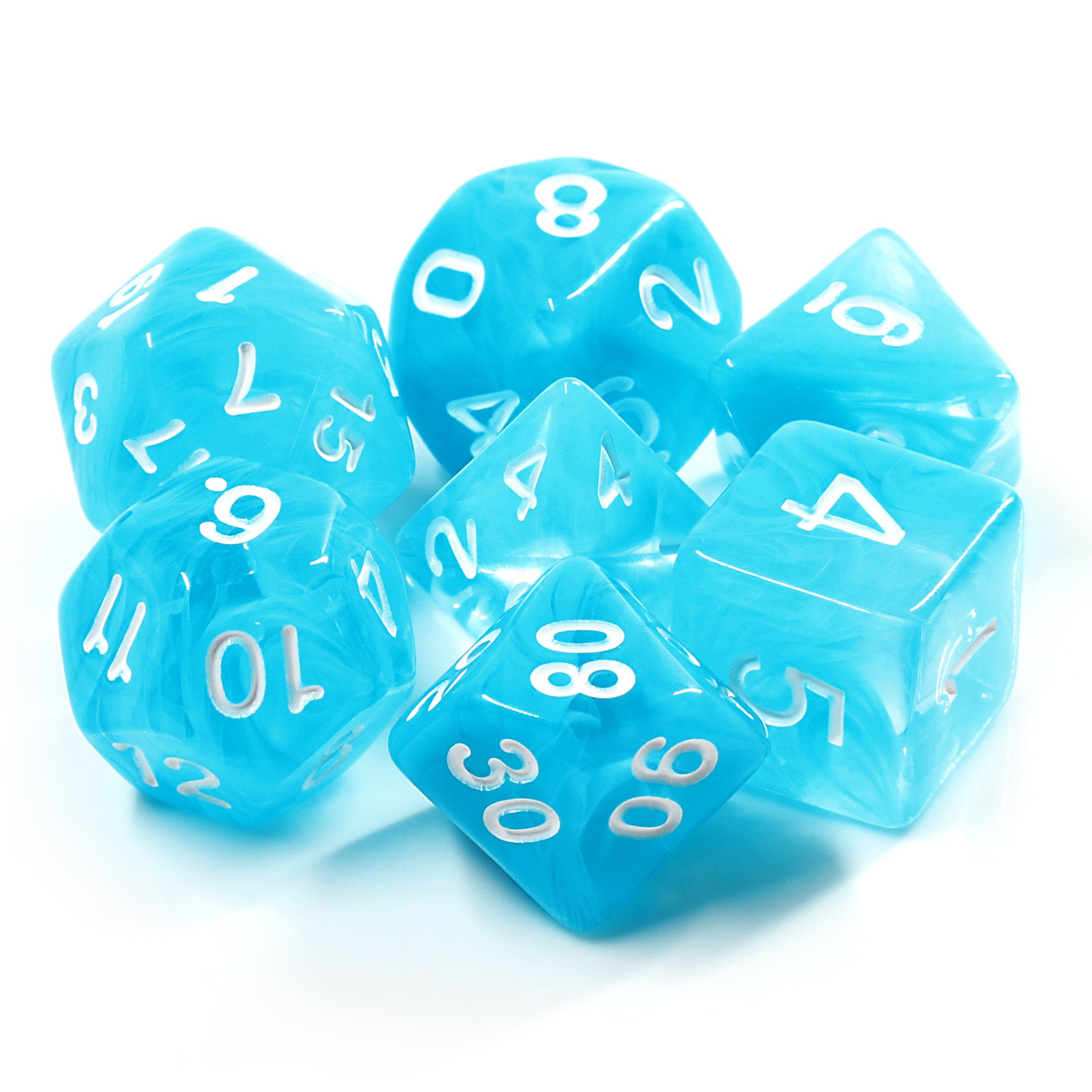 Factory Directly Hot Sale Blue Color Polyhedral Gaming DND RPG Dice For Board games