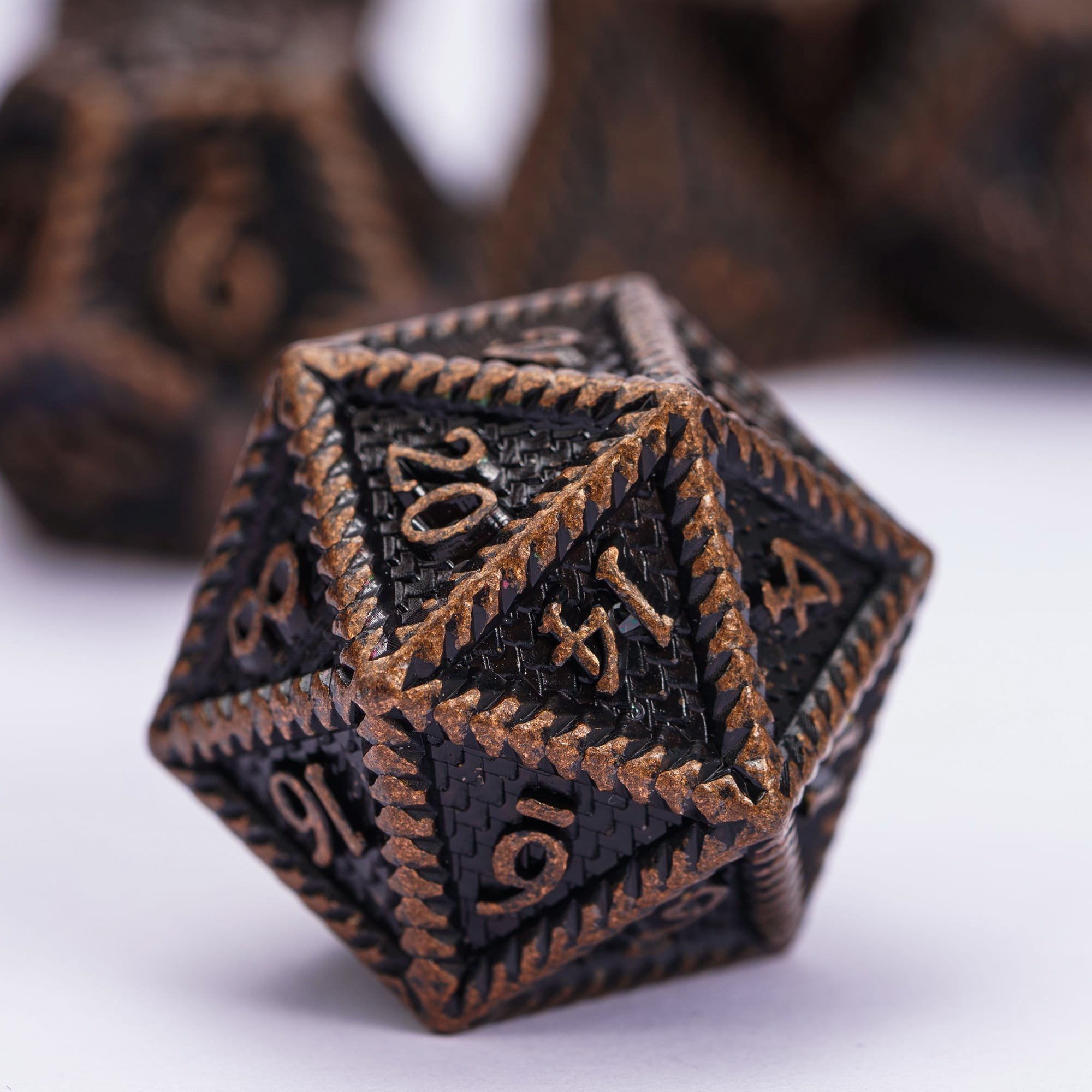 Udixi Custom logo D&D rpg dice metal dice set 7PCS Dungeons and Dragons DND rpg tabletop game metal dice