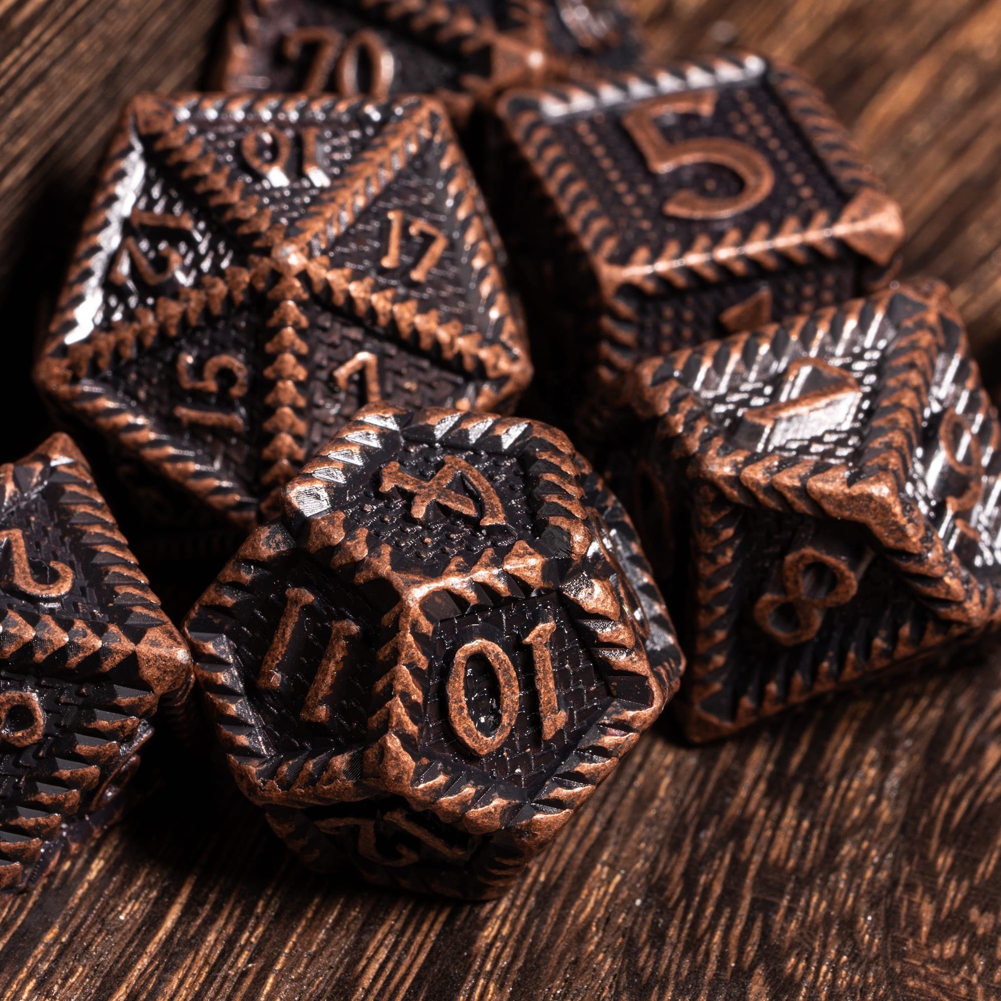 Udixi Custom logo D&D rpg dice metal dice set 7PCS Dungeons and Dragons DND rpg tabletop game metal dice