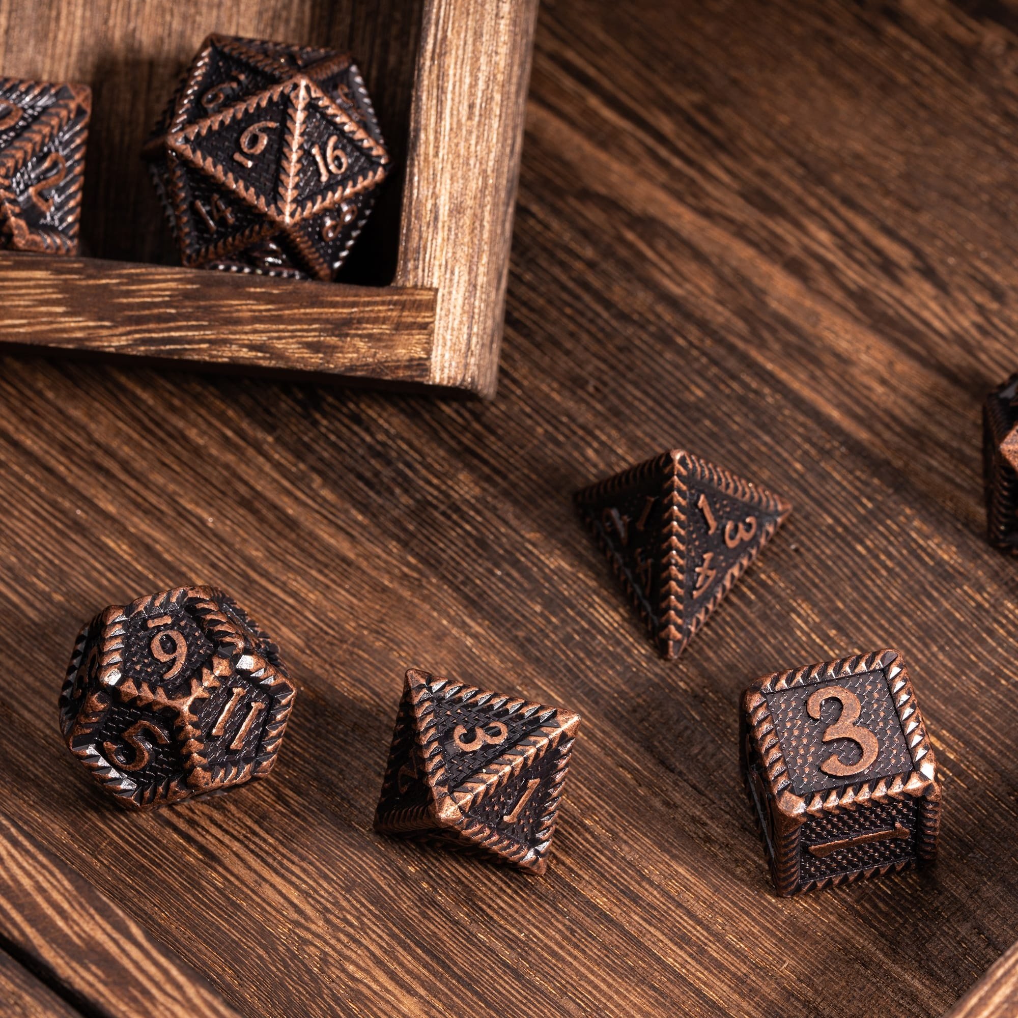 Udixi Custom logo D&D rpg dice metal dice set 7PCS Dungeons and Dragons DND rpg tabletop game metal dice