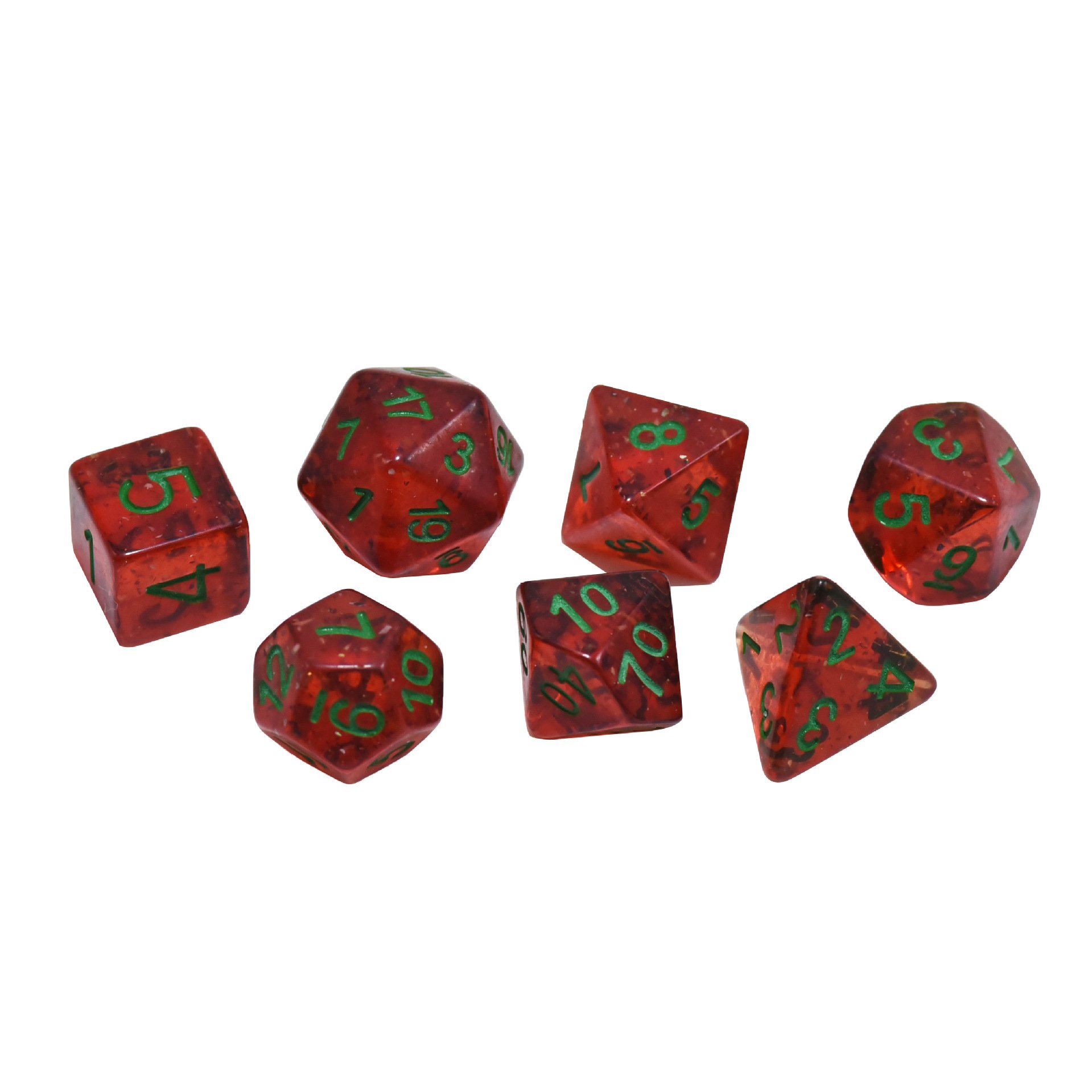 High Quality Red Multi-colored Dnd Rpg Dnd Dice Set Custom Polyhedron Game Dice Board Game 7pcs Acrylic Dice Set