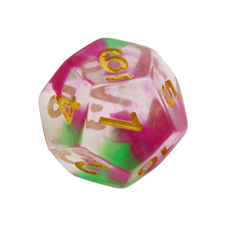 DND Dice Set Polyhedral Cherry BlossomTransparent Dice D and D Dice for Dungeons and Dragons RPG Table G