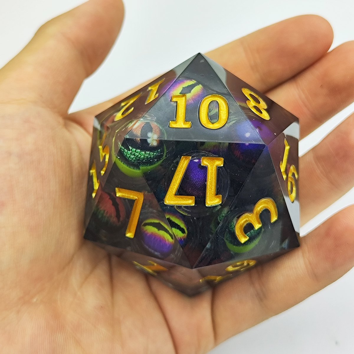 DND Black Giant Longan Dice Dungeons & Dragons board game accessories can be shaken and customized