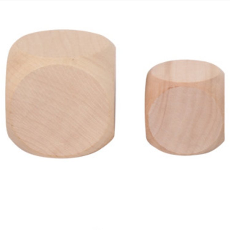 Factory Price custom logo cube cheap price wholesale unfinished wood blocks round corner 1-10cm wooden dice