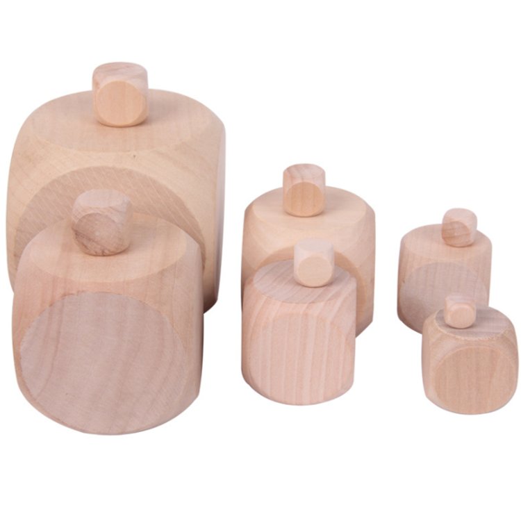 Factory Price custom logo cube cheap price wholesale unfinished wood blocks round corner 1-10cm wooden dice