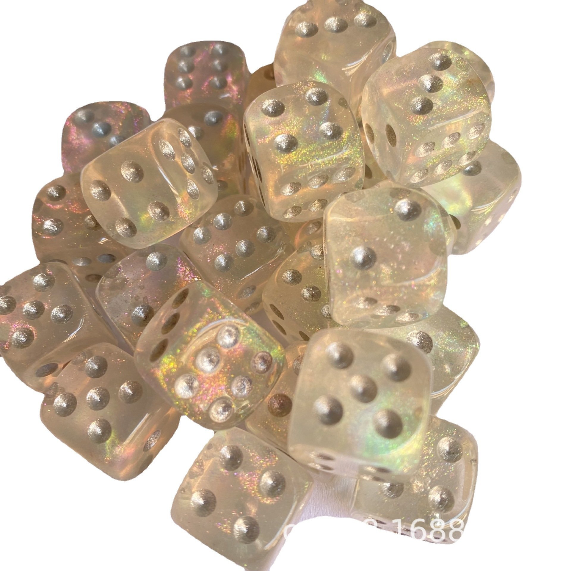 Resin Dice D6 D10 Colorful Swirl With Sparkle Glitter Plastic Engraved Resin Dice
