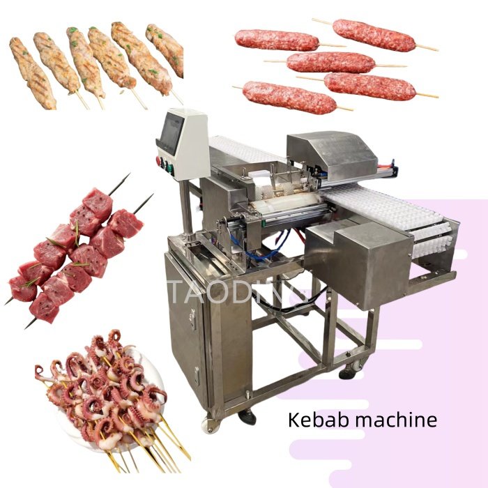 highly efficient Lamb skewers diced lamb,pork and vegetables skewers fully automatic pork belly skewers automatic