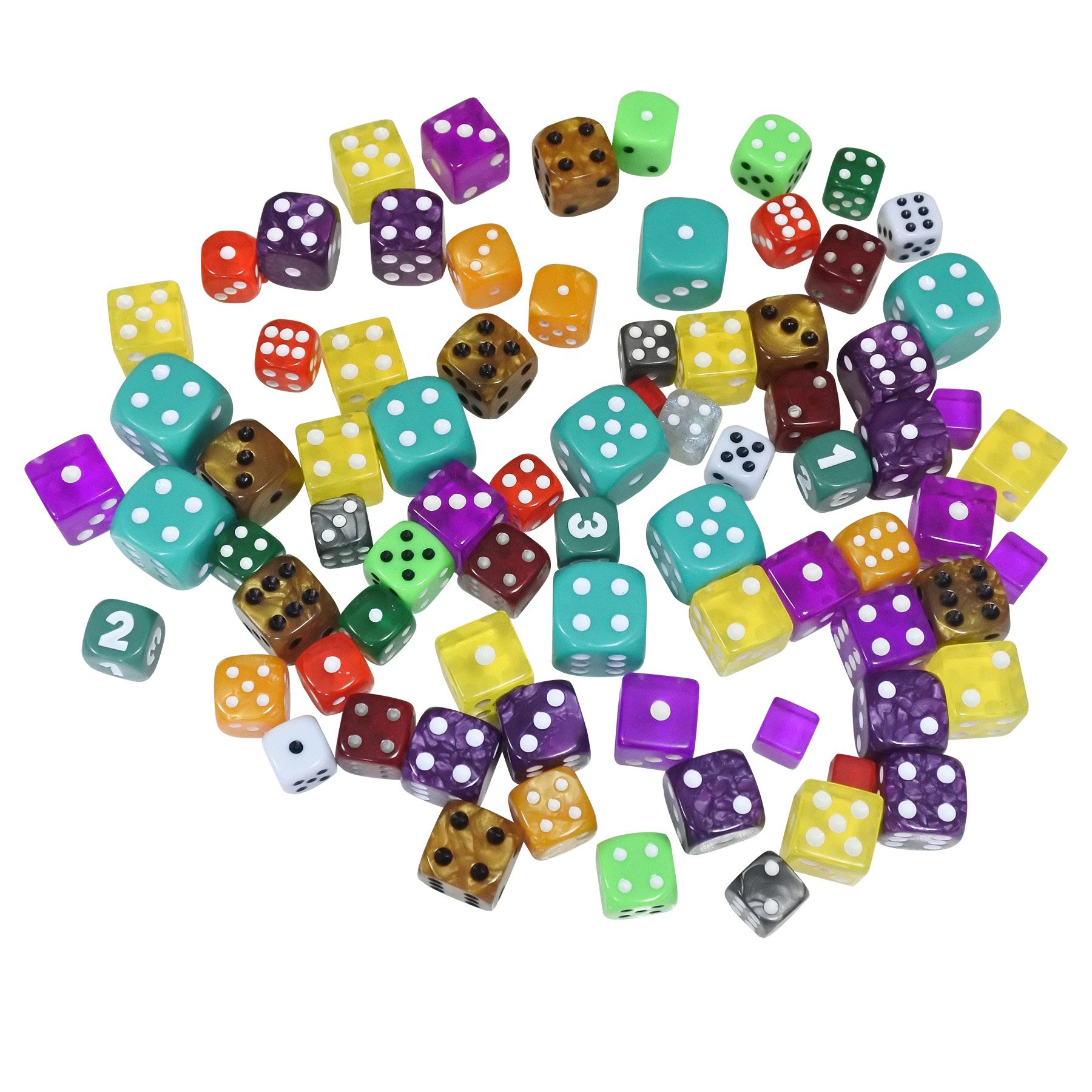 Colodice mixed color resin dice board game dice dice