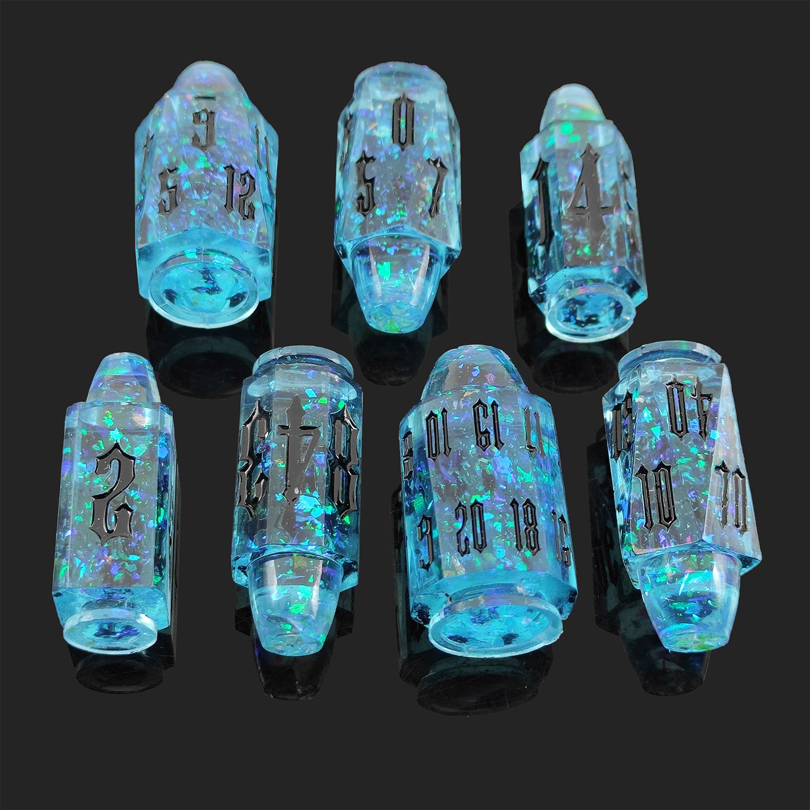 Bullet Resin Dice Set DND Dungeons & Dragons Polyhedral Colour COC Runner D6 Tabletop Dice