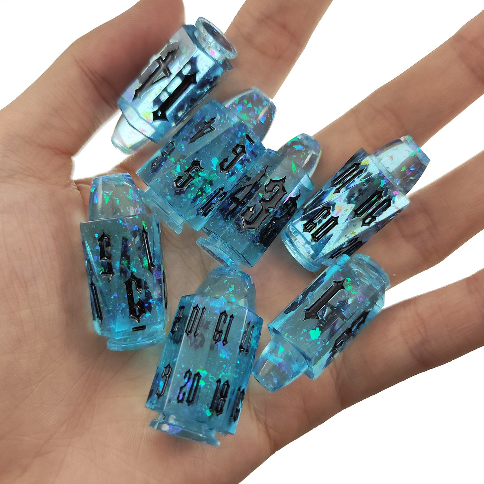Bullet Resin Dice Set DND Dungeons & Dragons Polyhedral Colour COC Runner D6 Tabletop Dice