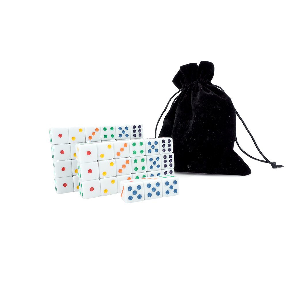 Wholesale 16mm regular white color dot dice bar ktv casino game accessories cheap acrylic dice
