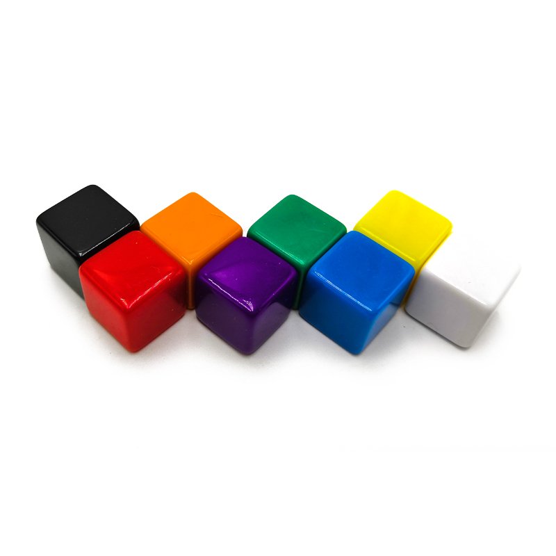 Quickly customize blank square dice with printed plastic dice 16mm