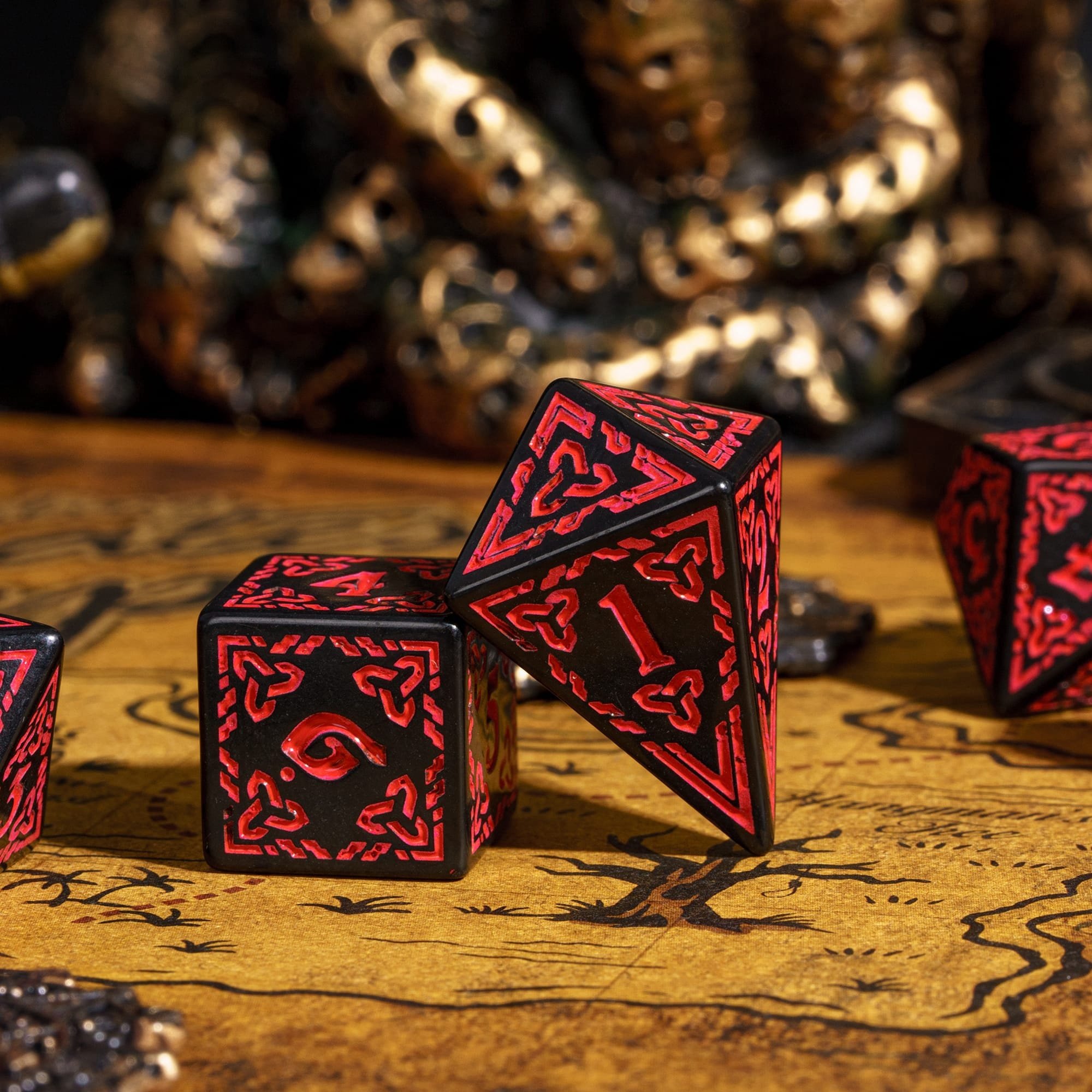 Udixi Counter Dice Polyhedral Dice Acrylic Pattern Plastic Dice Set for for Dungeons and Dragon RPG Games