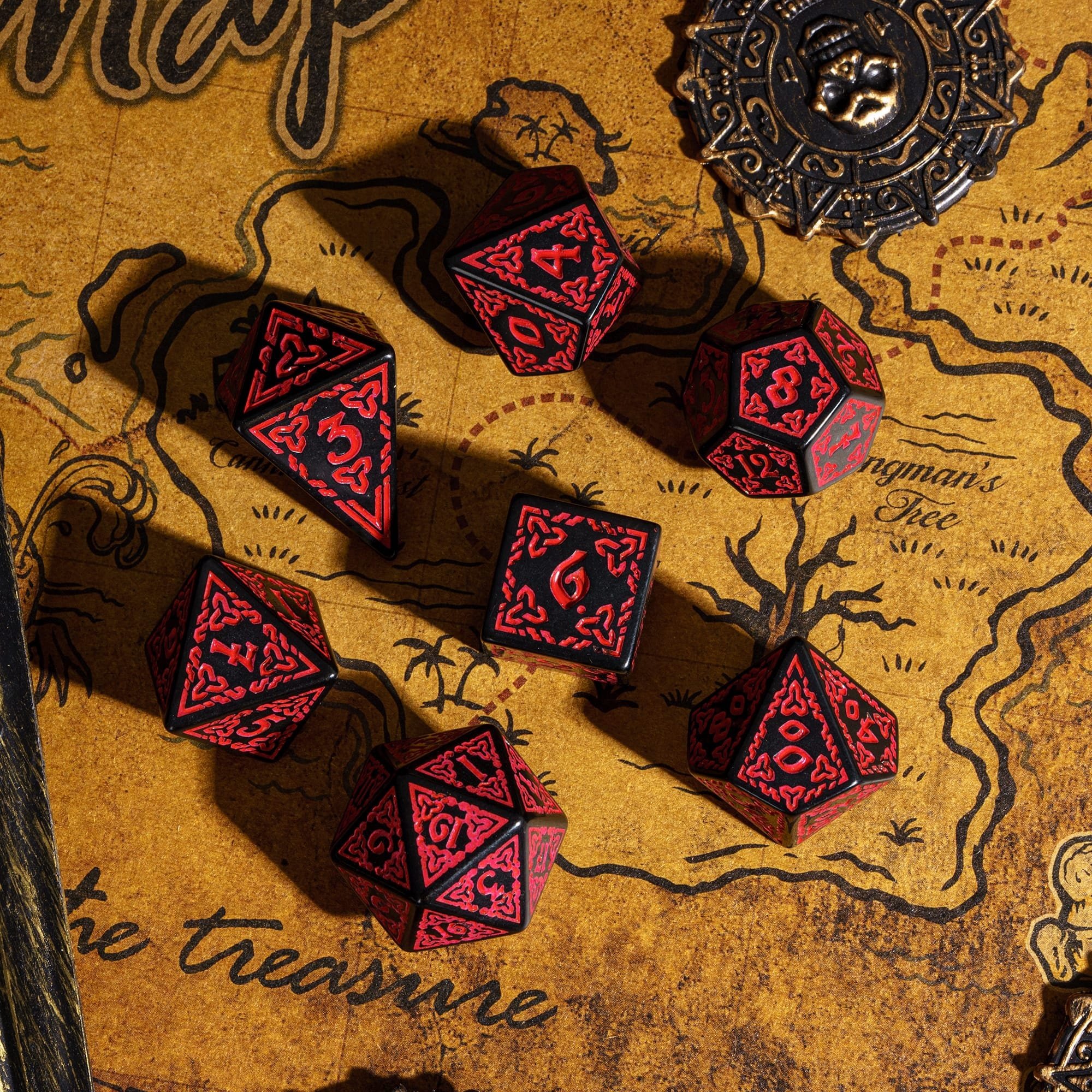 Udixi Counter Dice Polyhedral Dice Acrylic Pattern Plastic Dice Set for for Dungeons and Dragon RPG Games