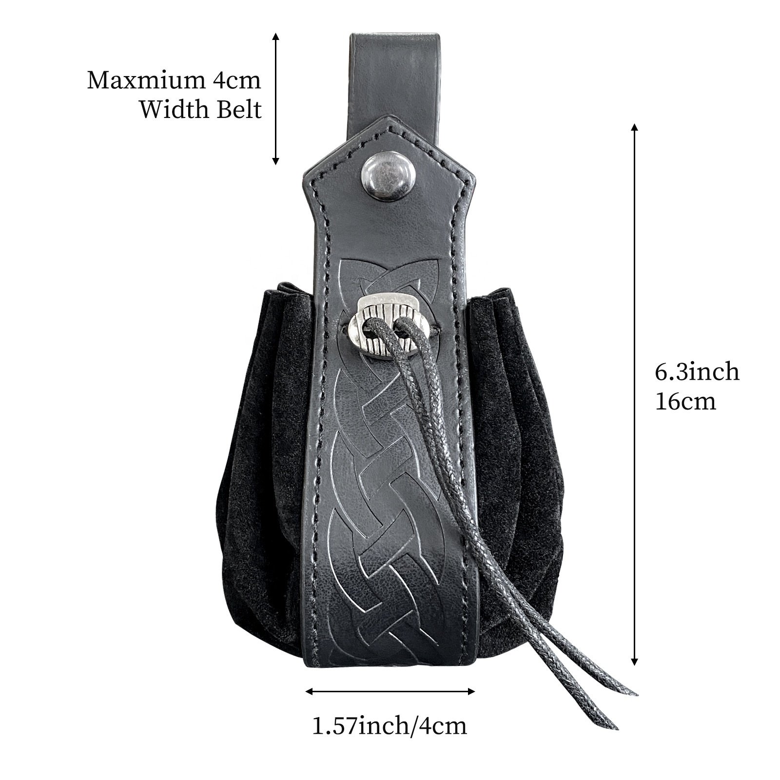 Custom DnD Dice Storage Pouch Drawstring PU Leather Waist Belt Holder Tabletop Gaming Accessories Dice Bag