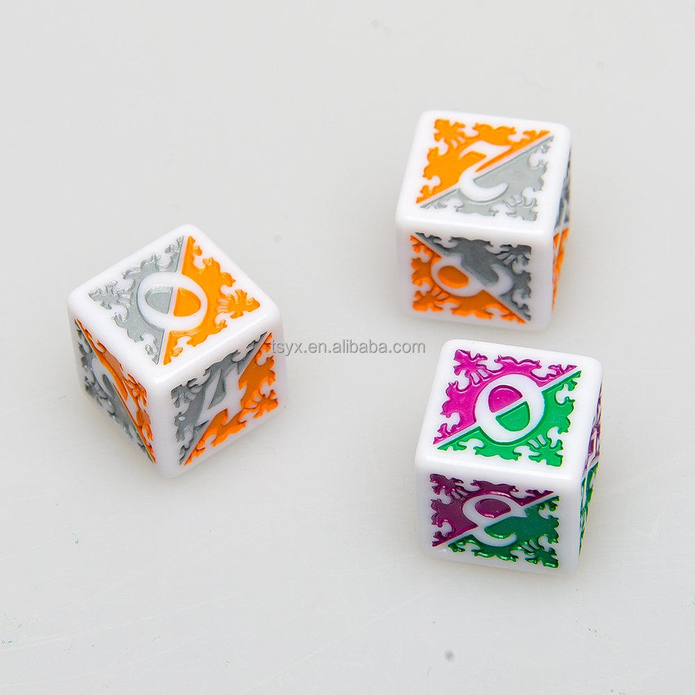 Acrylic new board game resin custom dice with printing painting engraved logo d6 10mm 12mm 14mm 16mm 18mm 20mm 25mm 30mm dice