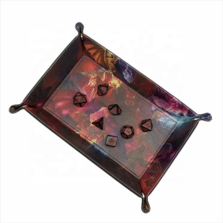 Best Selling Vintage Style Polyhedral DND Dice Set Black Red Acrylic Dice