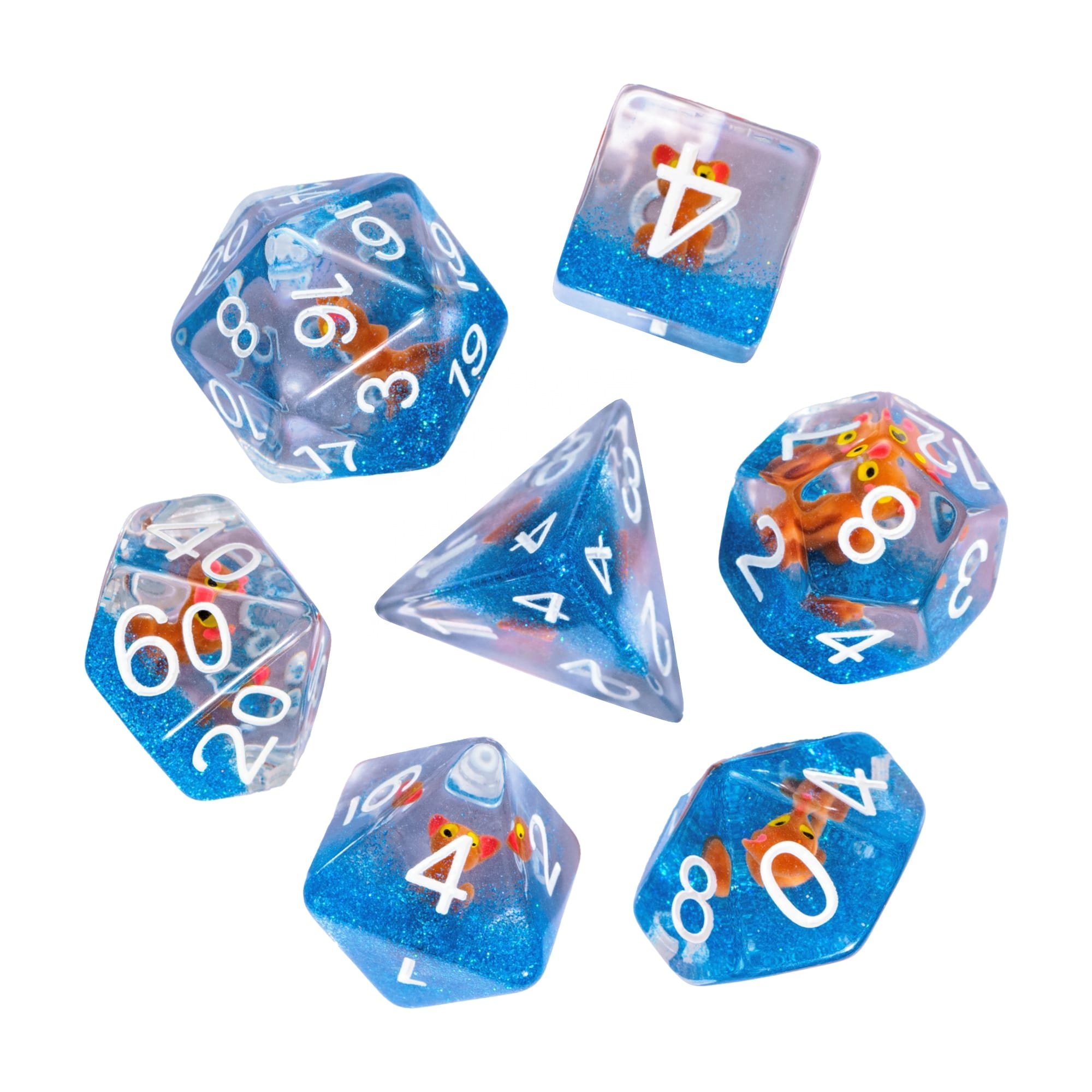 Udixi Brown Cat Dice Dice Dungeons and Dragons board game DND resin dice
