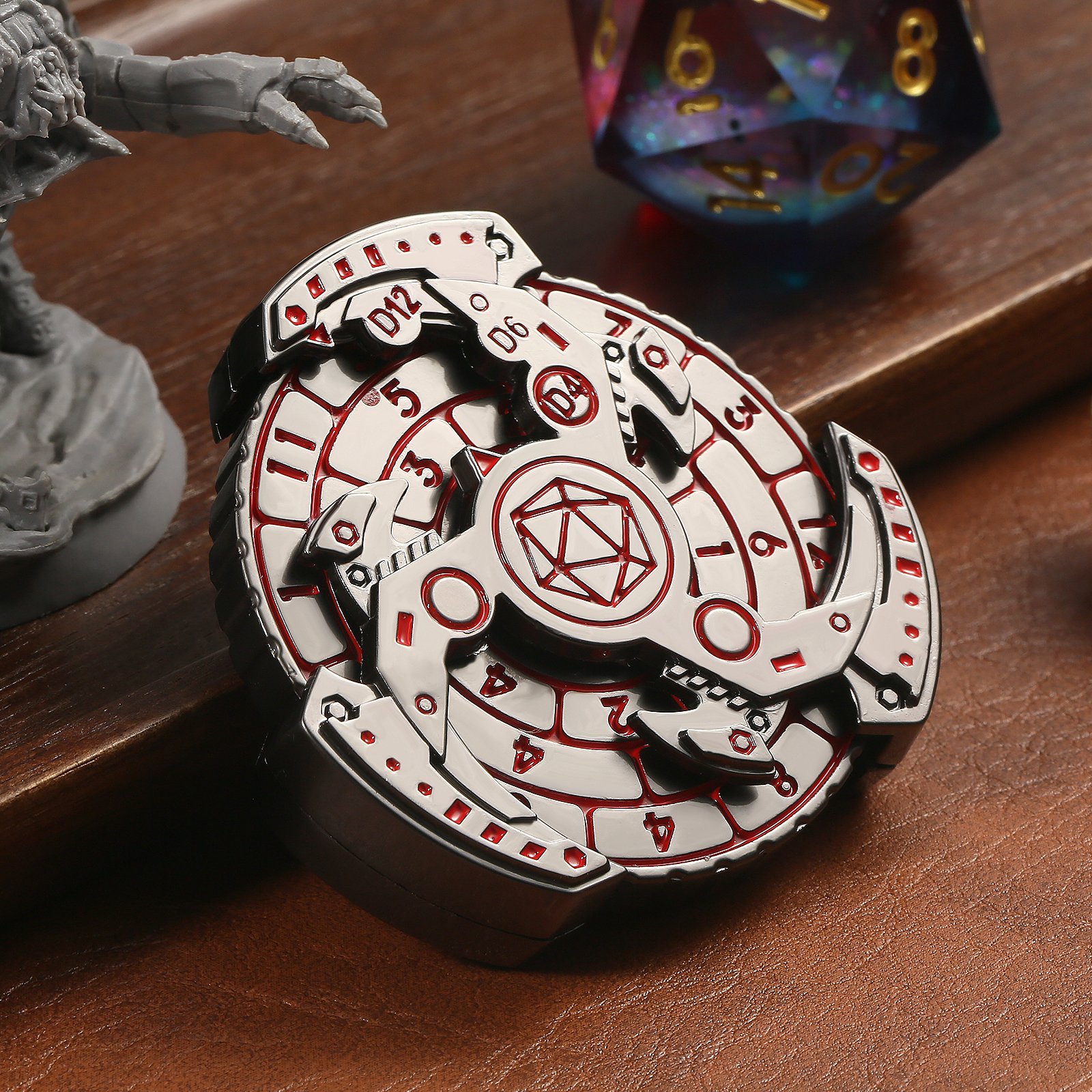 7-in-1 Spinner DND Dice Set Roulette Wheel Dice Dungeons and Dragons Compass Dice Cool RPG Role Playing Table Game