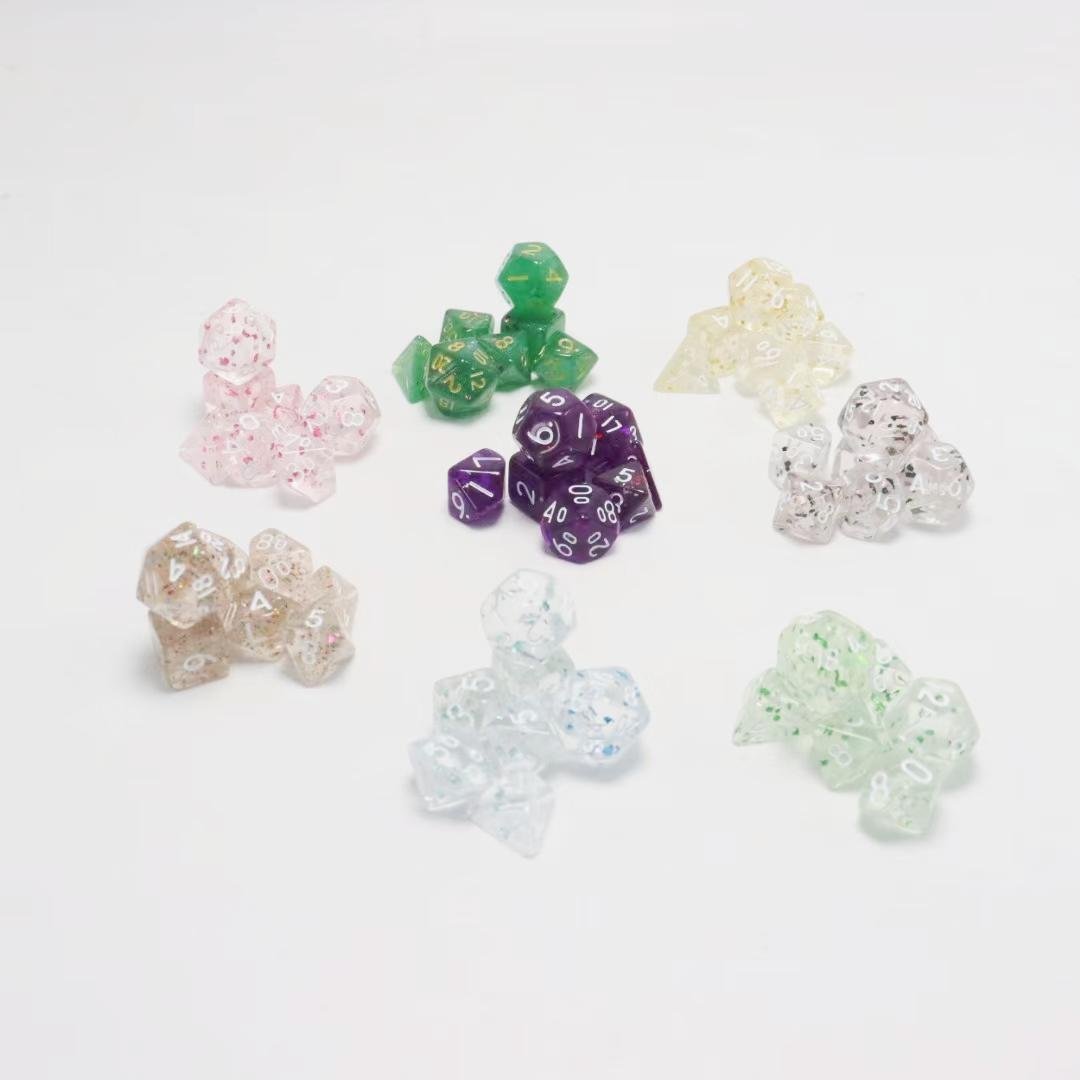 ATQ Dice Mini Polyhedral RPG Dice Set 10MM Small RPG Role Playing Game Dice Set D4-D20 DND Board game