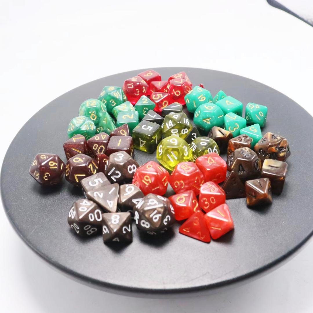ATQ Dice Mini Polyhedral RPG Dice Set 10MM Small RPG Role Playing Game Dice Set D4-D20 DND Board game