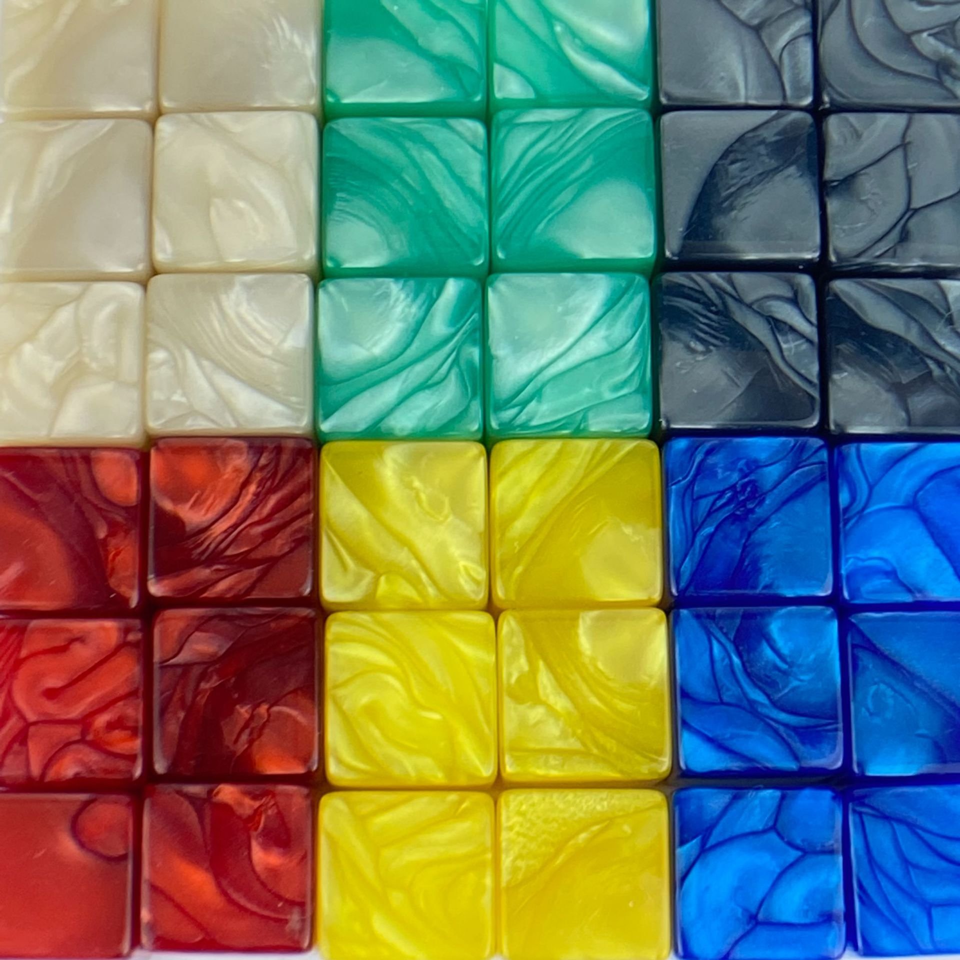16mm Wholesale Acrylic Resin D6 bulk Blank Dice Marbled Square Corner Dice Printing And Engraving Dice Customized Logo