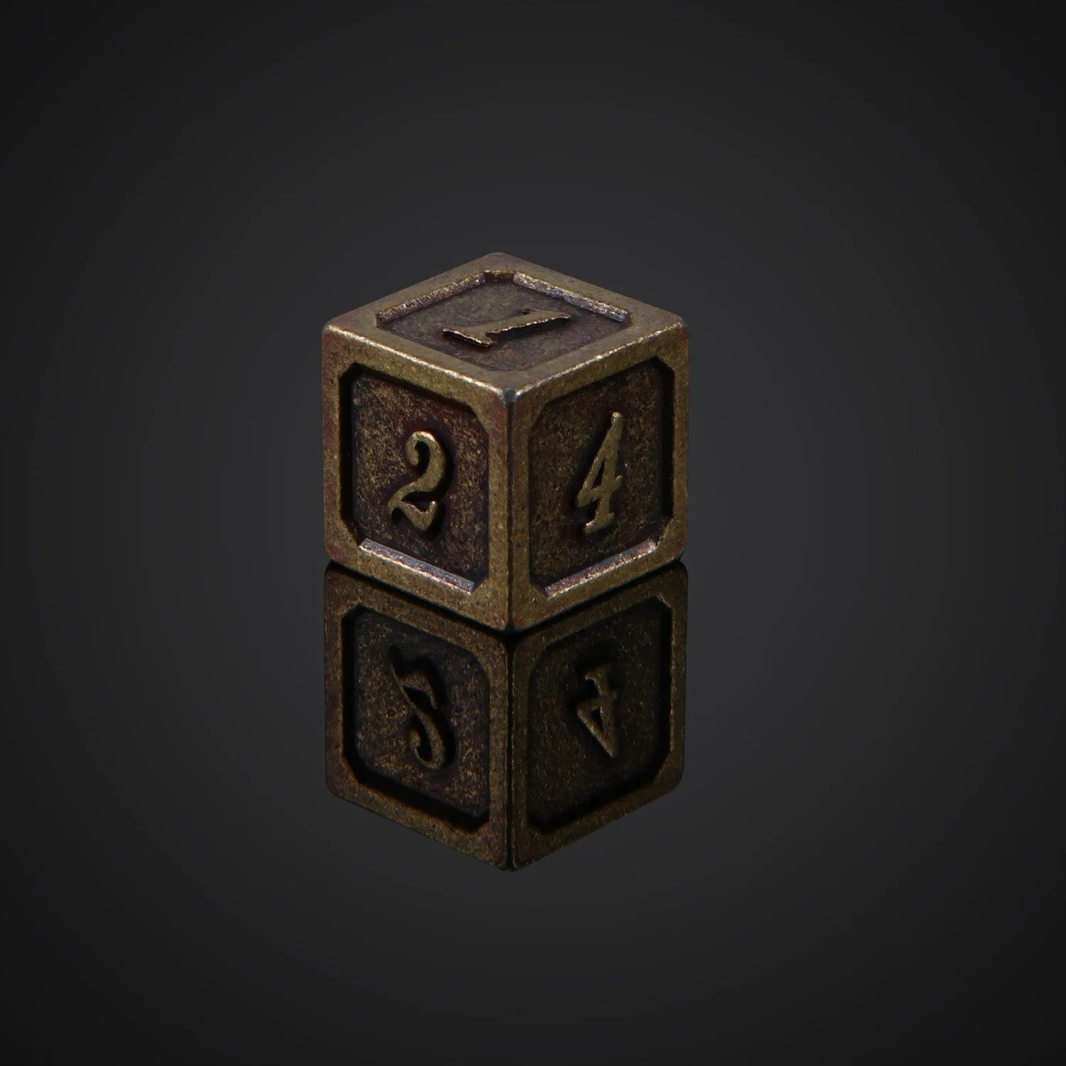 7pcs Bronze Metal Polyhedral DND Game Dice D20 D12 D10 D8 D6 D4 for RPG Dungeons Dragons MTG Table Home Decor Casting Technique
