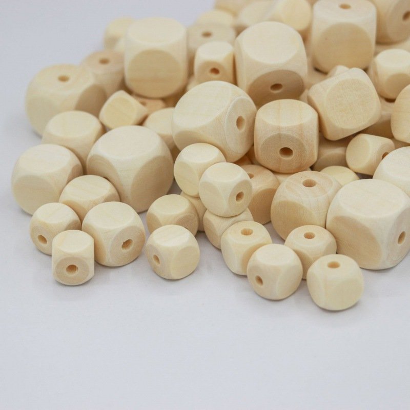 Custom Printed Logo D6 10-60mm Large round Corner Blank Wooden Cube Dice Product Type Dice