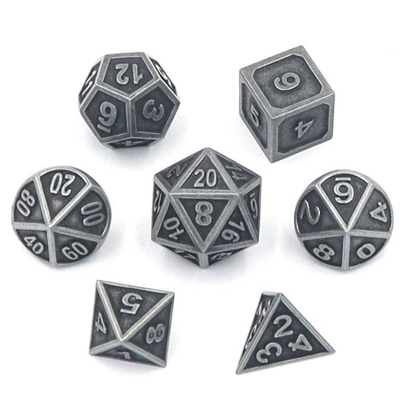 High Quality Custom DND Dice Leathermetal Polyhedral D20 20mm Soft Hand Feeling Zinc Alloy for Gaming