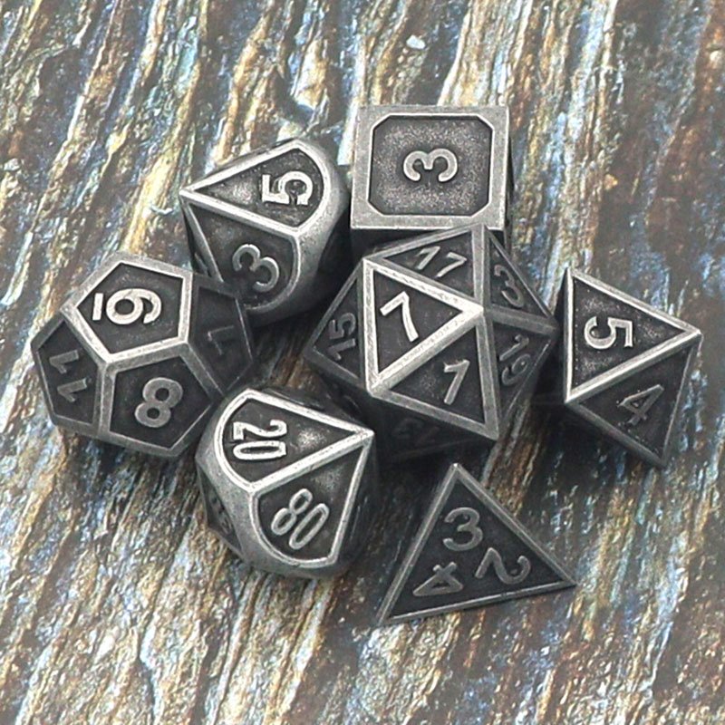 High Quality Custom DND Dice Leathermetal Polyhedral D20 20mm Soft Hand Feeling Zinc Alloy for Gaming