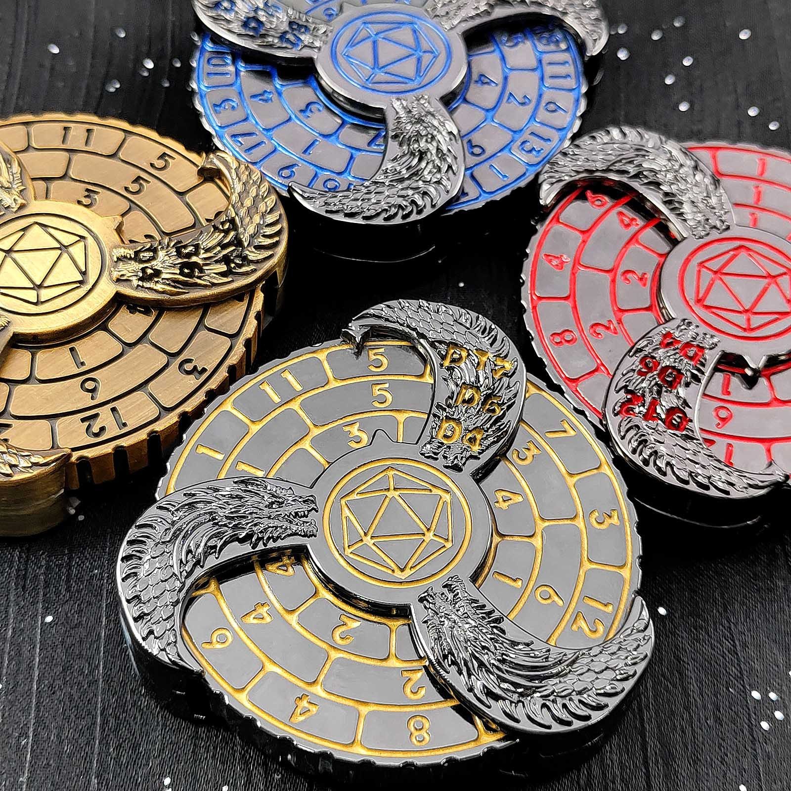 Metal Dice Set, Large Polyhedral Dice Set for MTG RPG Roleplaying Tabletop Game Board Game Dice Accessories D20 D12 D10 D8 D6 D4