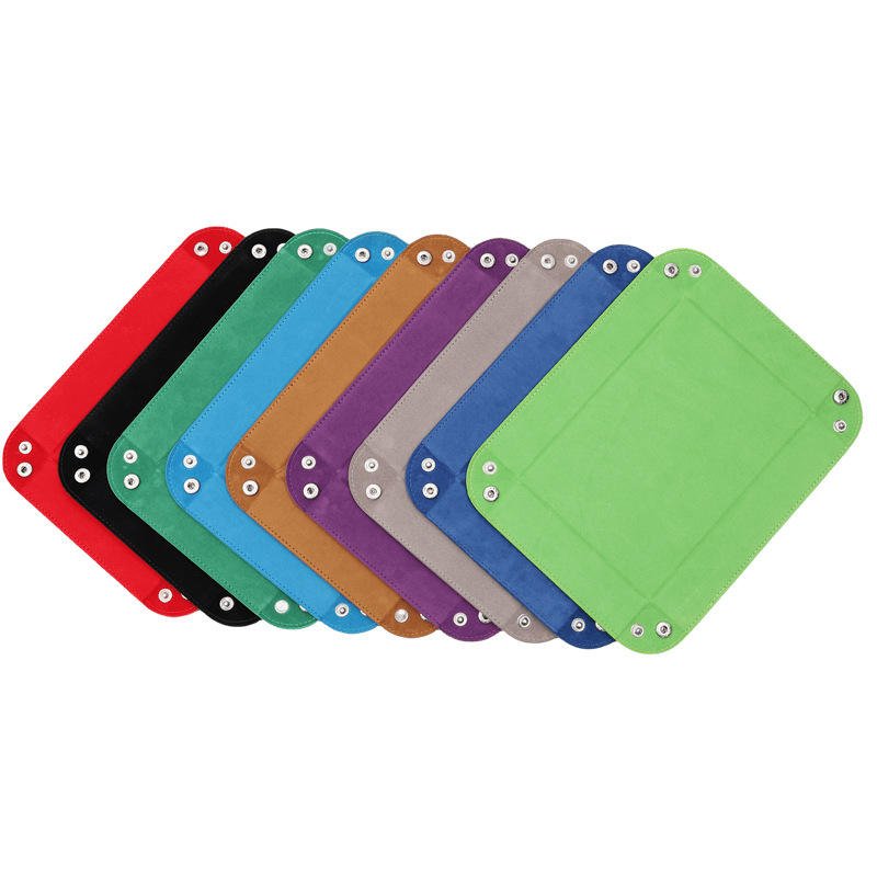 Wholesale Hot Selling Valet Tray dnd custom logo leather tray dice roll tray for Board games
