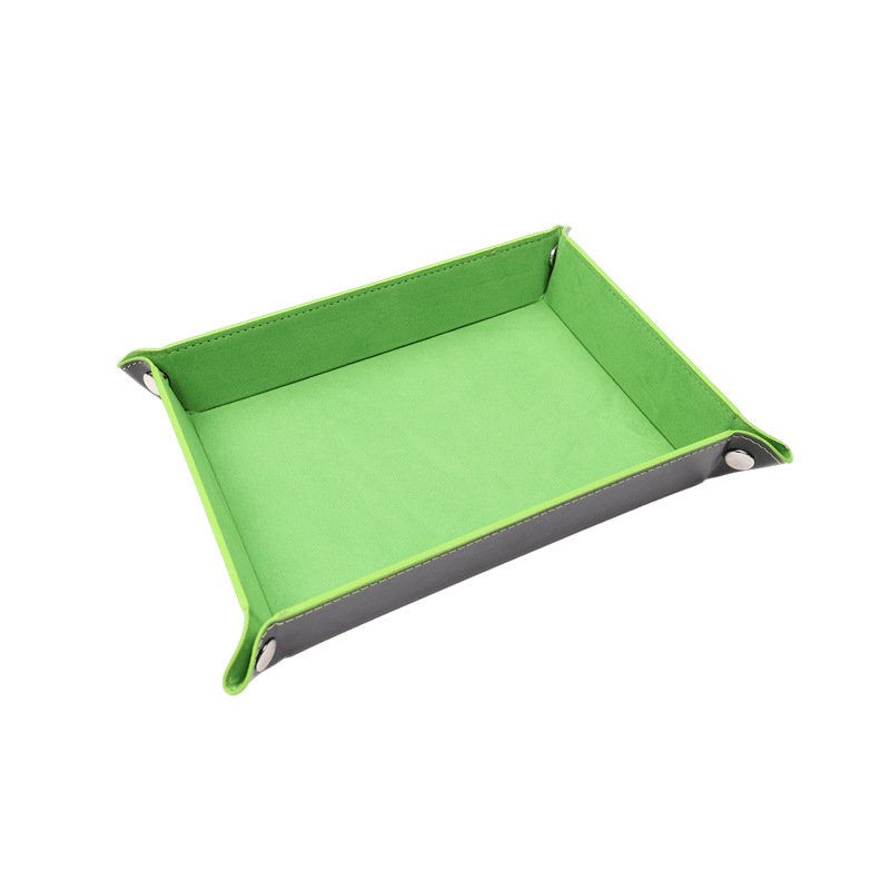 Wholesale Hot Selling Valet Tray dnd custom logo leather tray dice roll tray for Board games