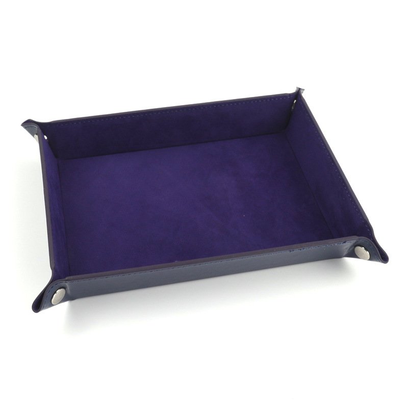 Wholesale Hot Selling Valet Tray dnd custom logo leather tray dice roll tray for Board games