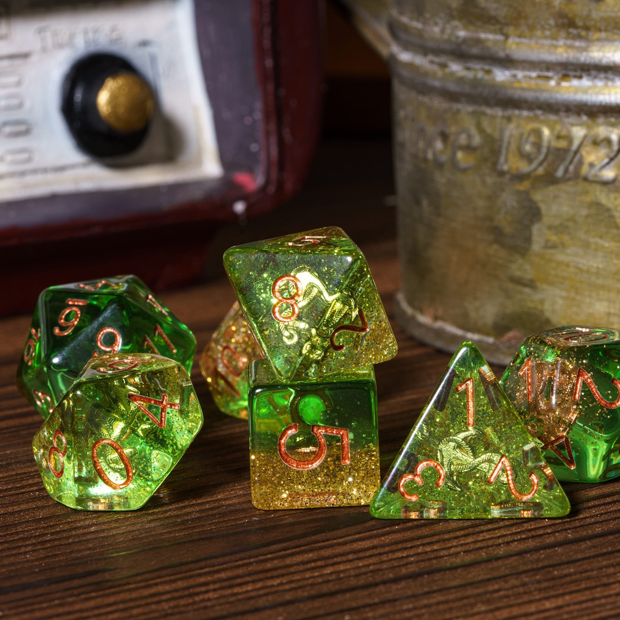 Udixi Custom Anchor/Rudder Resin Dice Dungeons and Dragons DND role-playing game RPG board game Dice Set