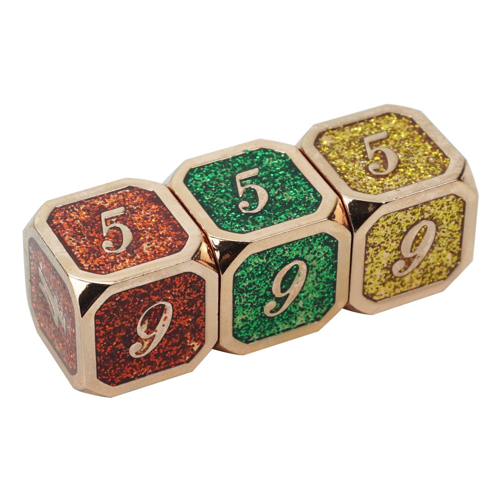 Professional metal dnd dice set poleyhedral 7pcs gold or custom colors casino dungeons and dragon gaming dice