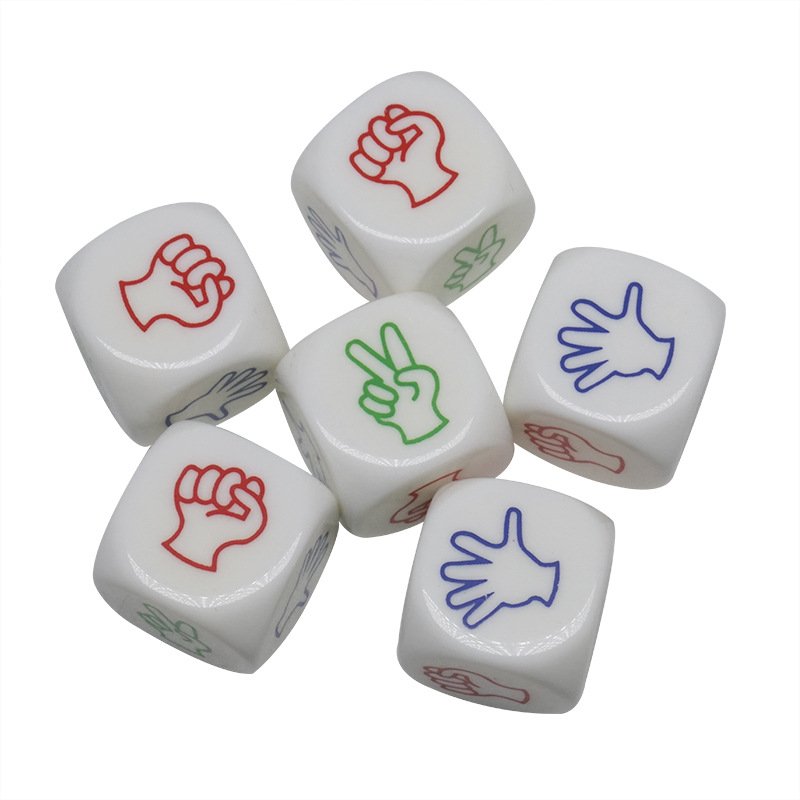 Factory Promotional D6 Story Dice Children's Fun Games Dice 6 Sides Plastic Dice with Custom Printed Branded Logo