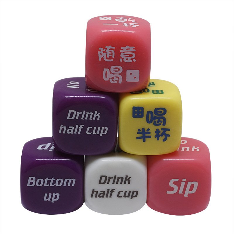 Factory Promotional D6 Story Dice Children's Fun Games Dice 6 Sides Plastic Dice with Custom Printed Branded Logo
